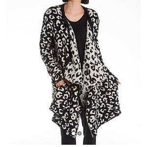UGG Phoebe Flyaway Wrap Cardigan NWT in black leopard